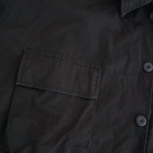 Rothco BDU Black Military Issue Button Up Canvas Cotton Utility Jacket XL - Picture 9 of 13